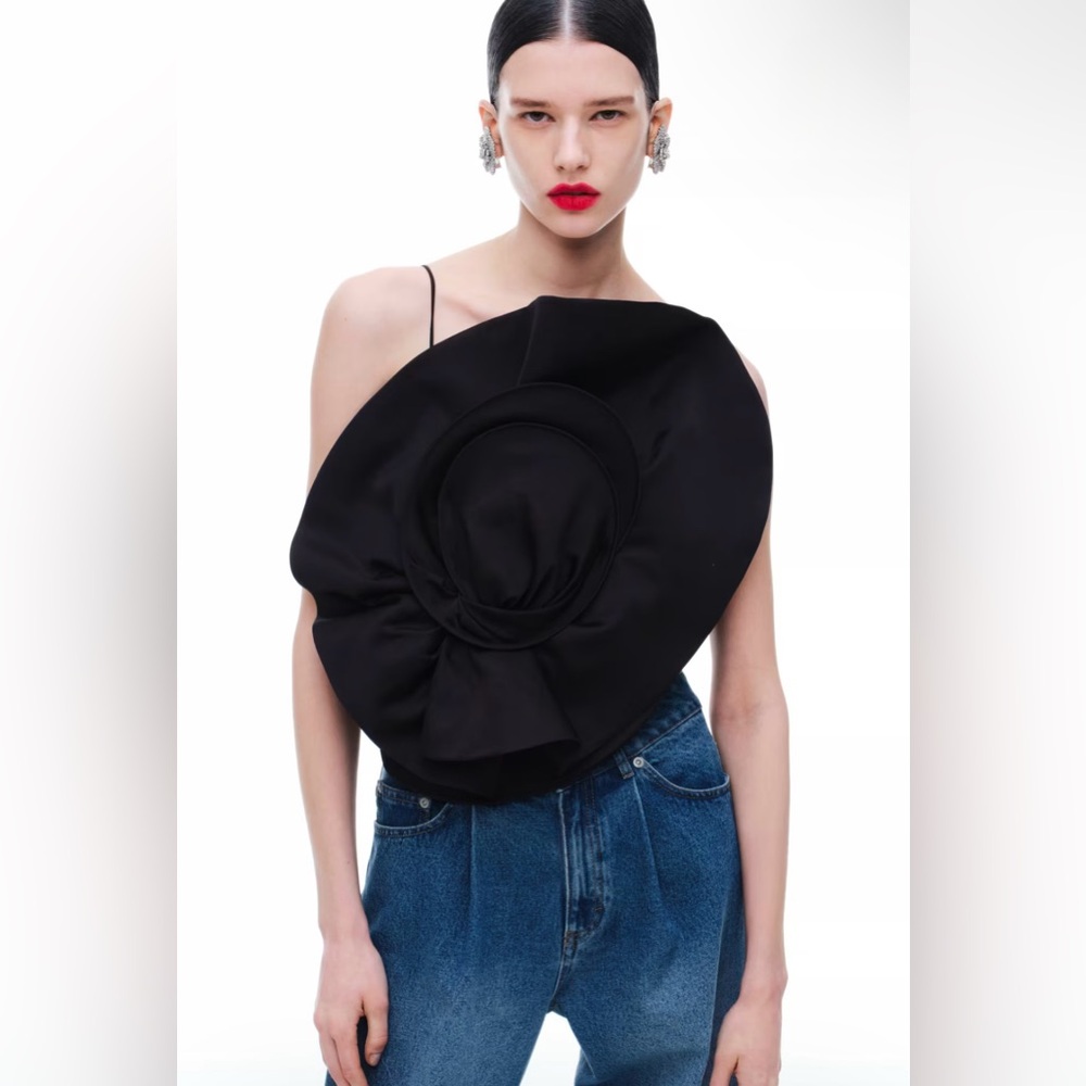 Magda Butrym Black Floral Top